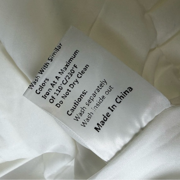 Commense White Pleated Hem Mock Neck Mini Dress Large - Picture 9 of 10